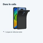 Contenu du colis – Coque Silicone Couleur Noir Pour Xiaomi Redmi Note 9