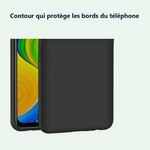 Contour qui protège les bords – Coque Silicone Couleur Noir Pour Xiaomi Redmi Note 9