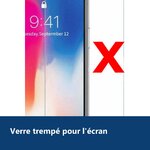 Vue de détail – X2 Protection écran pour iPhone X / iPhone 10, Verre Trempé Ultra Clair et Résistant Film Protecteur Décran
