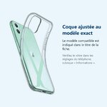 Accessoire ajusté au modèle exact – Coque Silicone pour iPhone 11 Etui de Protection Transparent Antichoc
