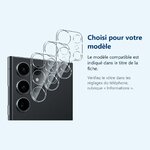 Accessoire ajusté au modèle exact – Verres Protection Camera Arriere Transparent X3 Pour Samsung Galaxy S22 Ultra