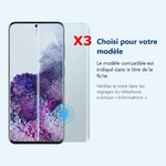 Accessoire ajusté au modèle exact – Verres Trempe Haute Resistance Pour Samsung S20Plus Pack X3 Protection Ecran