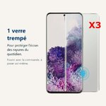 Verre trempé pour protéger lécran – Verres Trempe Haute Resistance Pour Samsung S20Plus Pack X3 Protection Ecran