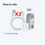 Contenu du colis – X2 Cable Usb pour Iphone 6 /6S / 6Plus / 6SPlus PACK X2