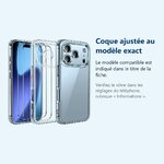 Accessoire ajusté au modèle exact – Coque Silicone Transparente + 2 Verres Trempes Pour iPhone 17 Pro Max