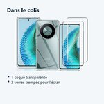 Contenu du colis – Coque Silicone Transparente + 2 Verres Trempes Pour Honor Magic 6 Lite 5G