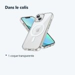 Contenu du colis – Coque Silicone Transparente Compatible Magsafe Pour iPhone 13 Mini