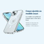 Accessoire ajusté au modèle exact – Coque Silicone Transparente Compatible Magsafe Pour iPhone 13 Mini