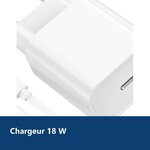 Vue de détail – Chargeur Rapide 18W + Cable USB-C Lightning pour iPhone 12 / 12 PRO / 12 PRO MAX / 11 / 11 PRO / 11 PRO MAX /