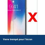 Vue de détail – X3 Protection écran pour iPhone X / iPhone 10, Verre Trempé Ultra Clair et Résistant Film Protecteur Décran