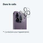 Contenu du colis – Verres Protection Camera Arriere X2 Pour iPhone 14 Pro Max
