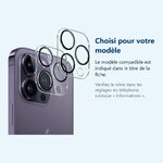 Accessoire ajusté au modèle exact – Verres Protection Camera Arriere X2 Pour iPhone 14 Pro Max