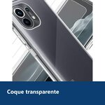 Vue de détail – Coque Silicone Transparente Quatre Coins Renforces + 2 Verres Trempes Pour Xiaomi Mi 11 Lite 5G NE