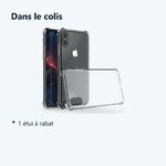 Contenu du colis – Coque Silicone pour iPhone Xr Etui de Protection Transparent Antichoc avec Quatre Coins Renforces