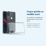 Accessoire ajusté au modèle exact – Coque Silicone pour iPhone Xr Etui de Protection Transparent Antichoc avec Quatre Coins R