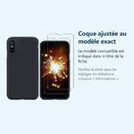 Accessoire ajusté au modèle exact – Coque Silicone Noir + 2 Verres Trempes Pour Xiaomi Redmi 9A