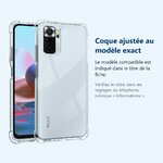 Accessoire ajusté au modèle exact – Coque Silicone Transparente Angles Renforces + Verre Trempe Pour Xiaomi Redmi Note 10 4G