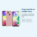 Accessoire ajusté au modèle exact – Coque Pour Xiaomi Redmi 10A Silicone Rose + Verre Trempe