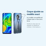 Accessoire ajusté au modèle exact – Coque Silicone + Verre Trempé pour Xiaomi Redmi Note 9