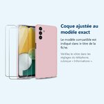 Accessoire ajusté au modèle exact – Coque Silicone Rose + 2 Verres Trempes Pour Samsung A13 5G