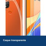 Vue de détail – Coque Silicone Transparente + 2 Verres Trempes Pour Xiaomi Redmi 9C