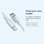 Accessoire ajusté au modèle exact – Cable USB-C vers Lightning 1 m Blanc Pour Apple iPhone iPad