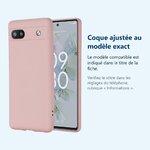 Accessoire ajusté au modèle exact – Coque Silicone Couleur Rose Pour Google Pixel 6A