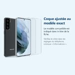 Accessoire ajusté au modèle exact – Coque Silicone Transparente + 2 Verres Trempes Pour Samsung Galaxy S21 5G