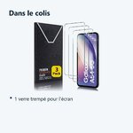 Contenu du colis – Verre Trempé pour Samsung Galaxy A54 5G (6,4 pouces) [Pack 3] Film Vitre Protection Ecran