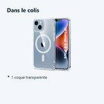 Contenu du colis – Coque Silicone Transparente Compatible Magsafe Pour iPhone 14 Plus