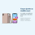 Accessoire ajusté au modèle exact – Coque Silicone Pour iPhone 11 Couleur Rose Protection Objectif Appareil Photo + 2 Verres