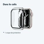 Contenu du colis – Coque de protection rigide pour Apple Watch 41mm Couleur Transparent