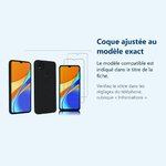 Accessoire ajusté au modèle exact – Coque Silicone Couleur Noir + 2 Verres Trempes Pour Xiaomi Redmi 9C / 9C NFC