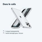 Contenu du colis – Coque Silicone Transparente + Verre Trempe Pour iPhone 13 Mini