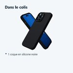 Contenu du colis – Coque Silicone Couleur Noire Pour iPhone 14 Pro