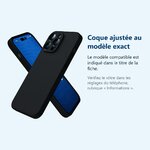 Accessoire ajusté au modèle exact – Coque Silicone Couleur Noire Pour iPhone 14 Pro