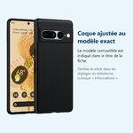 Accessoire ajusté au modèle exact – Coque Silicone Noire Pour Google Pixel 7 Pro 5G