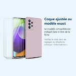 Accessoire ajusté au modèle exact – Coque Silicone Rose + 2 Verres Trempes Pour Samsung A53 5G