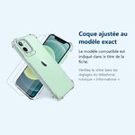 Accessoire ajusté au modèle exact – Coque Silicone Transparente Angles Renforces + 2 Verres Trempes Pour iPhone 13 Pro
