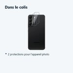 Contenu du colis – Verres Protection Camera Arriere Transparent X2 Pour Samsung Galaxy S22