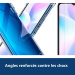 Vue de détail – Coque Silicone Transparente Angles Renforces + Verre Trempe Pour Xiaomi Redmi 9A