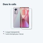 Contenu du colis – Coque Silicone Transparente + Verre Trempe Pour Xiaomi 12 Pro