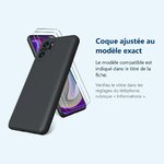 Accessoire ajusté au modèle exact – Coque Silicone Noir + 2 Verres Trempes Pour Xiaomi Redmi Note 10 4G / Note 10S