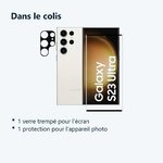 Contenu du colis – Verre Trempe et Protection Camera Arriere Pour Samsung Galaxy S23 Ultra