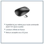 Expédition le jour même, livraison offerte, retours sous 30 jours – Souris optique sans fil Noire 2,4G DPI 1600