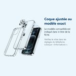 Accessoire ajusté au modèle exact – Coque Silicone Transparente + Verre Trempe et Protection Camera Arriere Pour iPhone 12 Pr