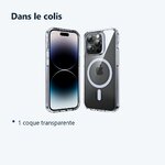 Contenu du colis – Coque de Protection Transparente Compatible Magsafe Pour iPhone 14 Pro