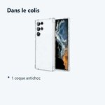 Contenu du colis – Coque antichoc pour Samsung Galaxy S22 Ultra (6,8 pouces)