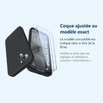 Accessoire ajusté au modèle exact – Coque Pour iPhone 14 Plus Silicone Noir + 2 Verres Trempes