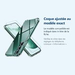 Accessoire ajusté au modèle exact – Coque Silicone Transparente Angles Renforces + Verre Trempe Pour Samsung Galaxy S22 Plus